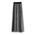 thumbnail image 1 of Womens Sheer Mesh Skirt See Through Overlay Maxi Skirt Elastic Waist Cover Up Summer Beach Casual Layer, 1 of 4