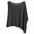 thumbnail image 1 of Womens Sheer Poncho Top  Knitted Summer Asymmetrical Mesh Shawl Pullover Sweater Cover Up Tops, 1 of 7