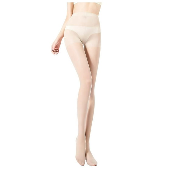 Womens Sheer Tights Womens Fashion Solid Color Elastic Waist Regular Comfortable Leggings Stockings High Waist Sheer Tights for Women Control Top Pantyhose Tummy Control Stockings