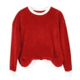 thumbnail image 1 of Womens Sherpa Fall Sweaters, Long Sleeve Pullover for Women Winter Warm Fleece Solid Color Crewneck Sweatshirts, 1 of 4