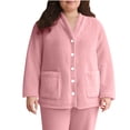 thumbnail image 1 of Womens Sherpa Fleece Jackets Fuzzy Warm Winter Jackets Button Down Coat Long Sleeve Outwear with Pockets, 1 of 8