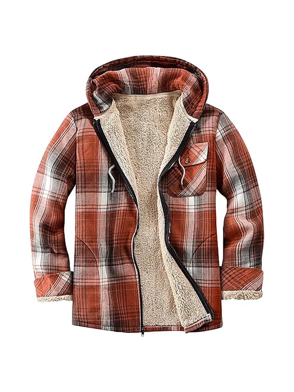 Womens Sherpa Fleece Lined Flannel Jacket Button Down Plaid Lightweight Flannel Shirt Jacket Women