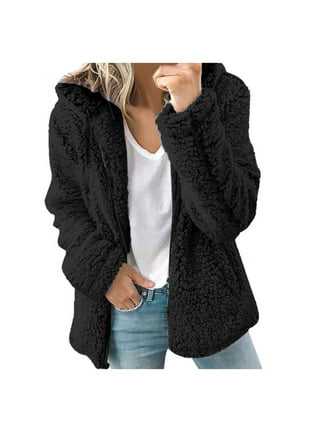 Solid Open Front Teddy Coat Elegant Faux Fur Thermal Winter - Temu