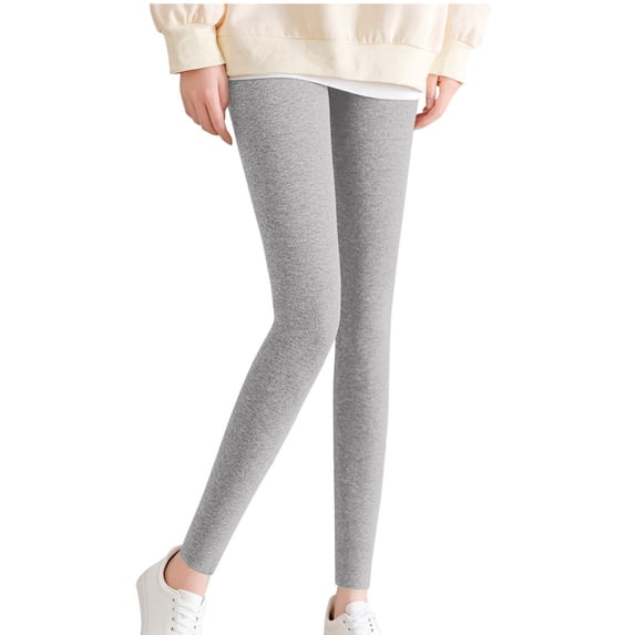Womens Sherpa Fleece Lined Leggings Full Length Stretch High Waisted Workout Pant Solid Color Winter Tights (XL, Gray)