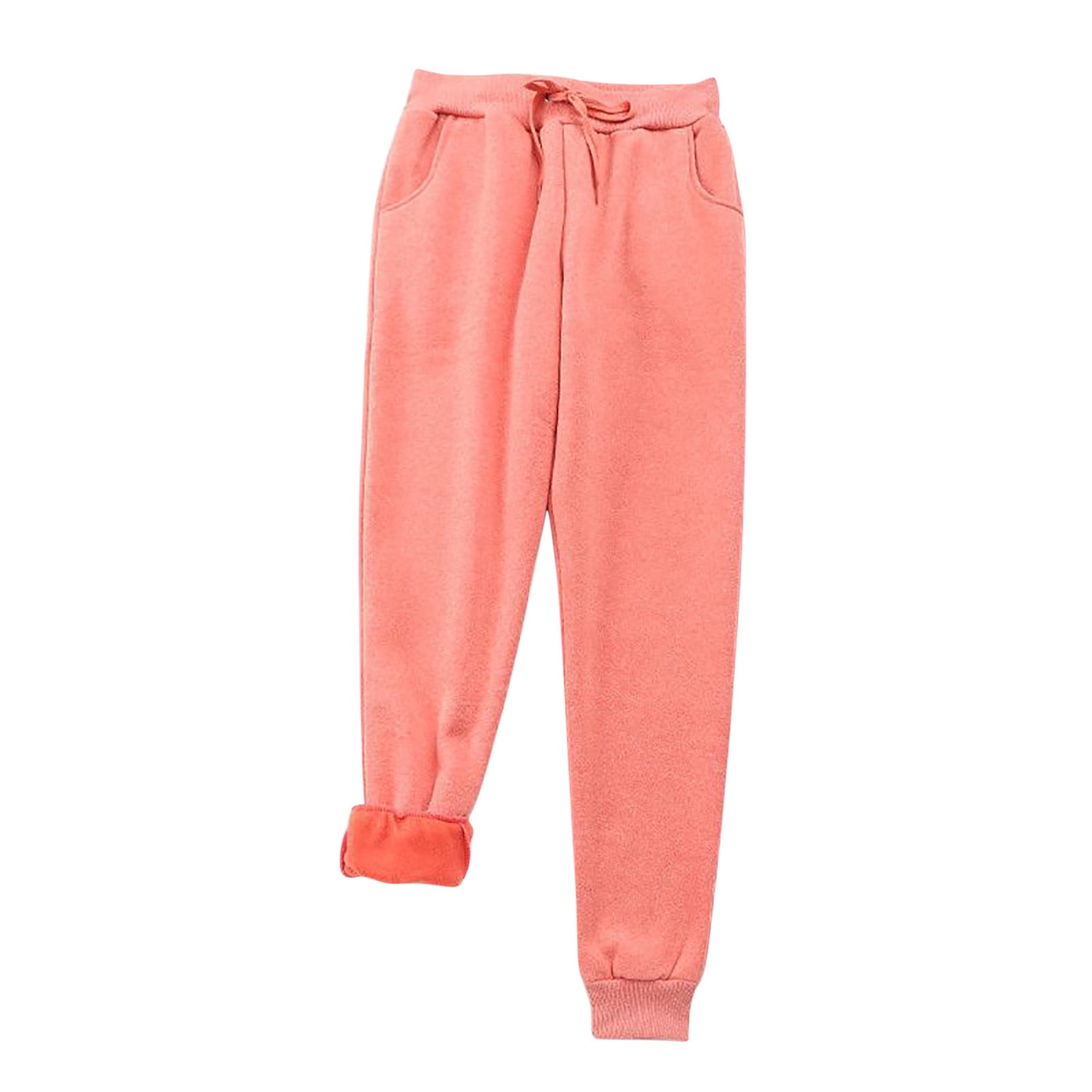Womens Sherpa Lined Sweatpants Winter Athletic Jogger Fleece Pants