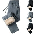 thumbnail image 1 of Womens Sherpa Lined Sweatpants Winter Warm Fleece Pants Casual Heavyweight Joggers Light Gray L, 1 of 3