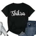 thumbnail image 1 of Womens Shiksa Jewish Yiddish Word T-Shirt Black 3X-Large, 1 of 5