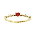 thumbnail image 1 of New Womens Shiny Heart Shape Cubic Zirconia Rings, 1 of 2