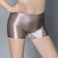 thumbnail image 1 of Womens Shiny Satin Glossy Opaque Wet Look Short Leggings Fitness shorts, 1 of 10