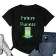 thumbnail image 1 of Womens Shirt Future Runner Green Maternity Dark T Maternity Tee Black Small, 1 of 5