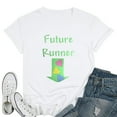 thumbnail image 1 of Womens Shirt Future Runner Green Maternity Dark T Maternity Tee White Medium, 1 of 5