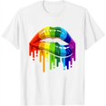thumbnail image 1 of Womens Shirt Galaxy S10 Dripping Lips Pride Lgbt Love Gay Lesbian Rainbow Case White Large, 1 of 5