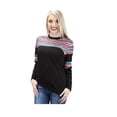 thumbnail image 1 of Womens Shirt Leopard Serape Aztec Long Sleeve Western Top Black, 1 of 1