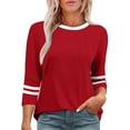 thumbnail image 1 of Womens Shirt Long Sleeve Tops Crew Neck Loose Casual Tshirts Basic Tunic Tops White L, 1 of 5