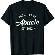 Womens Shirt Mens Promoted To Abuelo 2022 Grandpa Grandfather Raglan Baseball Tee Black Small