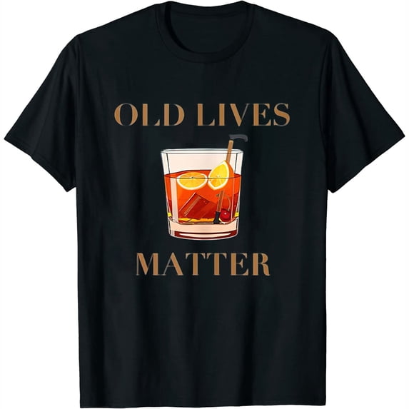 Womens Shirt Old Lives Matter, Olm, Old Fashion Drink, Walking Cane Stick Tank Top Black 4X-Large