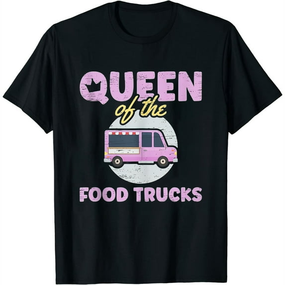 Womens Shirt Queen Of The Food Trucks Food Truck Chef Food Truck Tank Top Black X-Large
