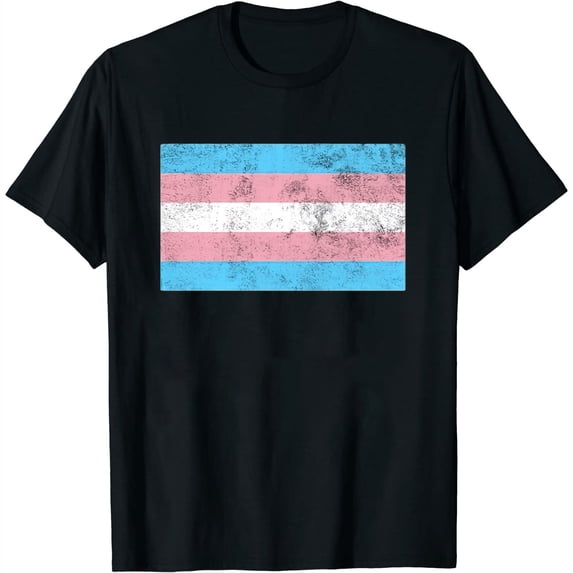 Womens Shirt Transgender Pride Flag Identity Lgbt Gay Graphic Pullover Hoodie Black 4X-Large