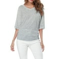 thumbnail image 1 of Womens Shirts Blouse Summer Large Size Loose Sleeve V-neck Short-sleeved T-shirt Top, 1 of 5