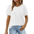 thumbnail image 1 of Womens Shirts Blouse Women's Fashion Cap Sleeve Tops Shirts Casual Summer Tunic Tops, 1 of 6