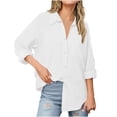 thumbnail image 1 of Womens Shirts Button Down Printed Lantern Long Sleeve Blouse Fashion Casual Tops 2026, 1 of 8