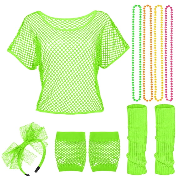 Womens Shirts Carnival Party 7Pcs Outfit Set Summer Tshirts Shirts for Women Green M