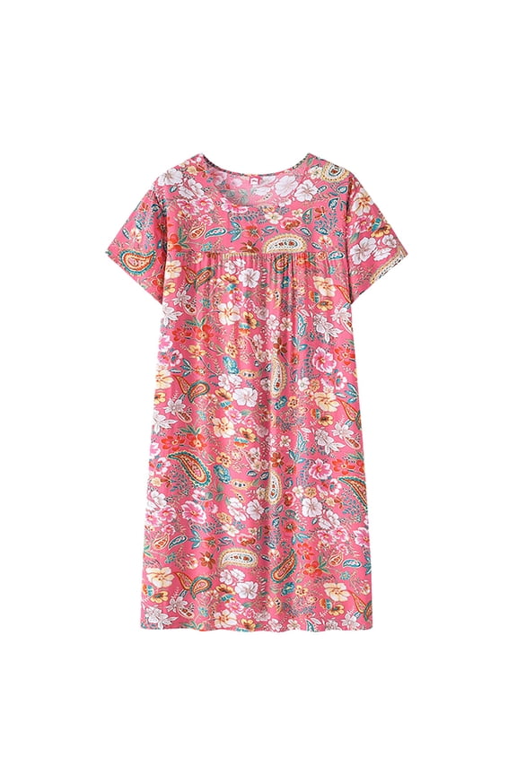 Womens Shirts Cotton Silk Comfy Lounge Short Sleeve Summer Tshirts Shirts for Women Multicolor A