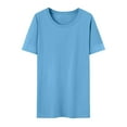 thumbnail image 1 of Womens Shirts Crewneck Loose Short Sleeve Tee Casual Summer Tops, 1 of 3