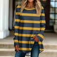 thumbnail image 1 of Womens Shirts Loose Women's Casual Plus Size Long Sleeved Round Printed T-shirt Top Pullover, 1 of 5