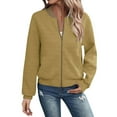 thumbnail image 1 of Womens Shirts Loose Womens Long Sleeve Zip Up Sweatshirts Jackets Full Zipper Lightweight Jacket Casual Loose Outwear Coat, 1 of 9