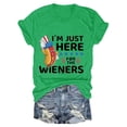 thumbnail image 1 of Womens Shirts Patriotic USA Flag Hot Dog Graphic Casual Short Sleeve Tees Oversized Tshirts for Women, 1 of 8