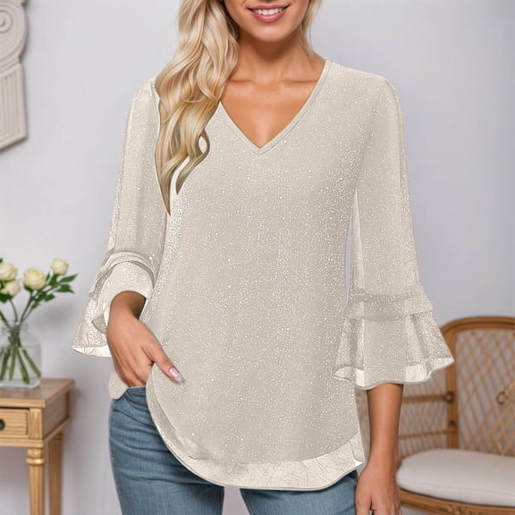 Womens Shirts Sequin Top Long Sleeve White Sparkle Shirt Shiny Top Evening Tops Womens Holiday Shirts