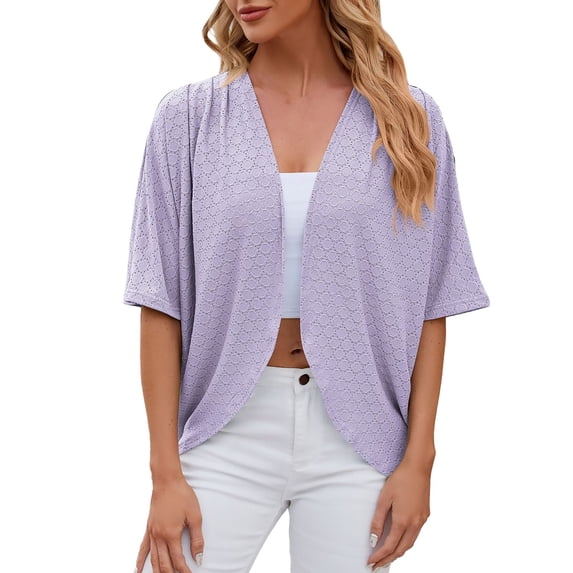 Womens Shirts Summer Mid Sleeve Solid Color Casual Loose T Shirt Top Womens Tops