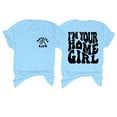 thumbnail image 1 of Womens Shirts Summer Round Neck Printed Loose Casual Short Sleeved Top Womens Tops, 1 of 6