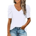 thumbnail image 1 of Womens Shirts Summer Shirt V Neck Casual T Shirs Short Sleeve Tops Womens Tops, 1 of 7