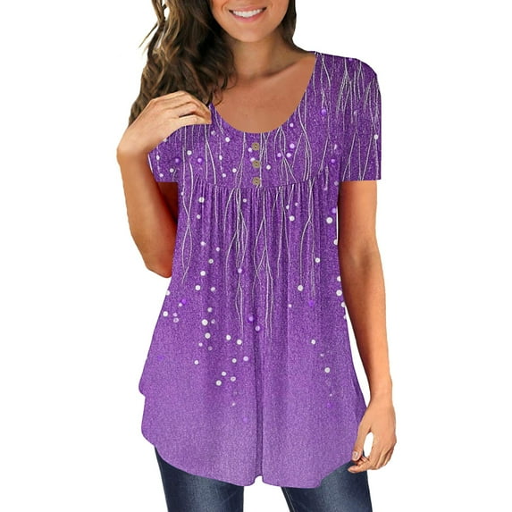 Womens Shirts Summer Tunic Tops For Leggings Short Sleeve Shirts Up Casual Ruched Blouses Clothes Womens Tops