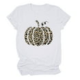 thumbnail image 1 of Womens Shirts Tops Pumpkin Graphic Loose Fit Pure Color Round Neck Ladies Clothing,White,XL, 1 of 3
