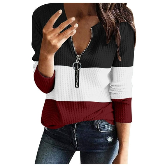 Womens Shirts Tshirts Long Sleeve Womens Workout Tops Fall V Neck Daily Fashion Blouses Casual L