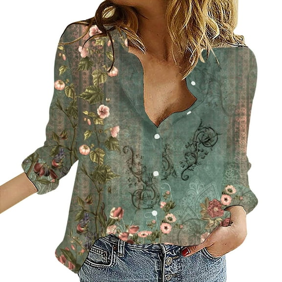 Womens Shirts V Neck Roll Up Sleeve Button Down Blouses Tops Workout Tops