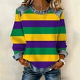 thumbnail image 1 of Womens Shirts Womens Sweatshirts Tops Patchwork Denim Sweater Pullovers Long Sleeve Splicing Tshirts Blouses Fall Cardigan Womens Fashion Top Shirts, 1 of 4