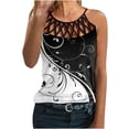 thumbnail image 1 of Womens Shirts and Blouses,Womens Tank Tops Hollow Out Floral Printing Summer Sleeveless Shirts Halter Neck Loose Comfy Blouse Shirts, 1 of 5