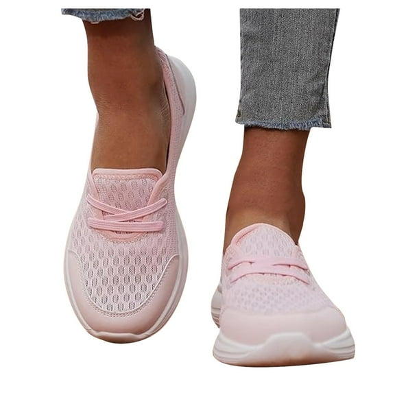 Womens Shoes,Breathable Low Top Comfort Walking Shoes Stylish Ventilated And Non Sweaty Flat Soles For Daily Wear,Shoes for Women,Pink,6