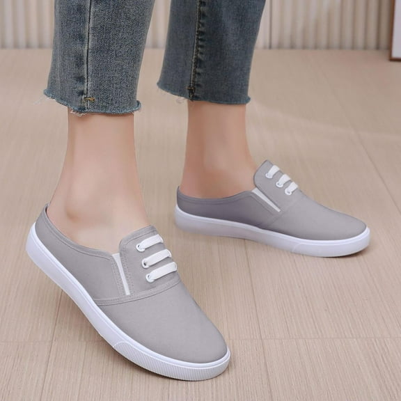 Womens Shoes,Canvas Shoes Comfortable Breathable Soft Sole Lightweight Casual Easy Women Canvas Shoes for All Day Wear,Shoes for Women,Z03 Grey,6
