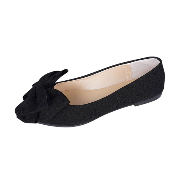 Womens Shoes,Casual Loafers Comfortable Bow Detail for Everyday Wear Lightweight Casual Loafers for Versatile Walking,Shoes for Women,Black,6.5