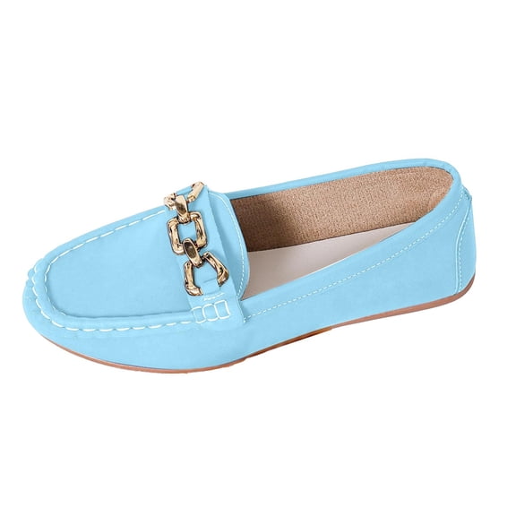 Womens Shoes,Casual Loafers Comfortable Flat for Everyday Wear Breathable Soft Casual Loafers for Lightweight Sneakers,Shoes for Women,Sky Blue,7