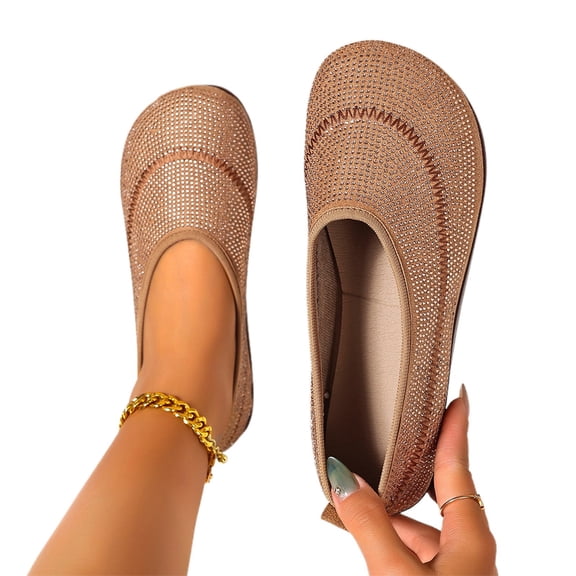 Womens Shoes,Casual Loafers Comfortable Round Toe for Daily Wear Travel Casual Loafers for Spring Fall,Shoes for Women,Khaki,7