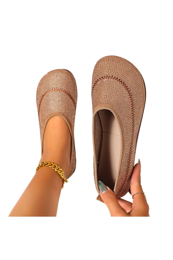 Womens Shoes,Casual Loafers Comfortable Round Toe for Daily Wear Travel Casual Loafers for Spring Fall,Shoes for Women,Khaki,7