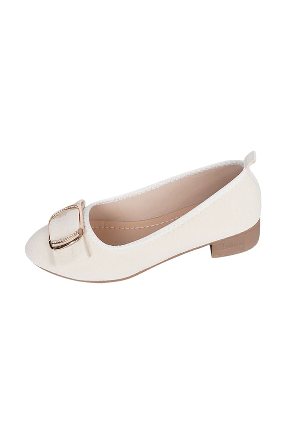 Womens Shoes,Casual Loafers Comfortable Square Heel for Everyday Wear Leather Casual Loafers for Breathable Walking,Shoes for Women,White,7