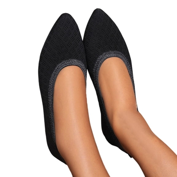Womens Shoes,Casual Loafers Flat Pointed Toe for Daily Wear Comfortable Casual Loafers for Dating Travel,Shoes for Women,Black,6