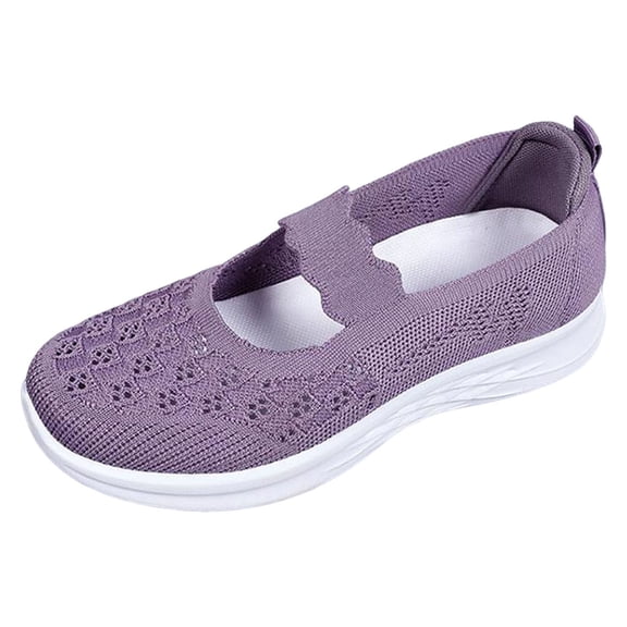 Womens Shoes,Casual Shoes Classic Solid for Everyday Wear Comfortable Flat Casual Shoes for All Season Outfits,Shoes for Women,Purple,7